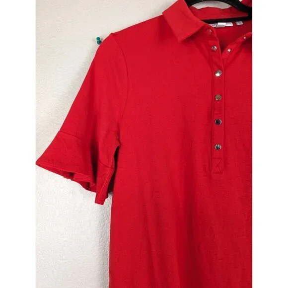 Chico's Zenergy UPF Shirt Dress Relaxed Athleisure Casual Preppy Polo Golf - Picture 5 of 14